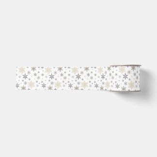 Moderne Vintage-Schneeflocken Ripsband