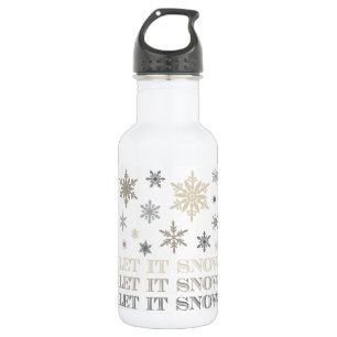 moderne Vintage Schneeflocken Trinkflasche