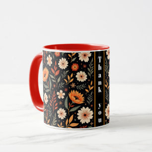 Moderne Vintage Schöne Blumenkollektion Tasse