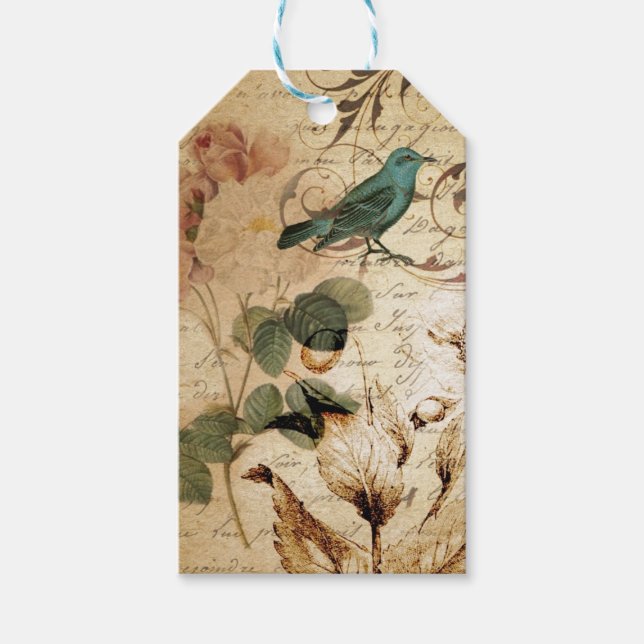 Moderne Vintage Schriften Geschenkanhänger (Vorderseite)