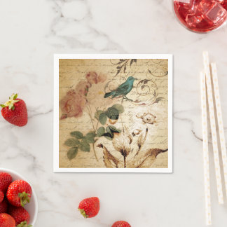 Moderne Vintage Schriften Serviette