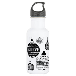 moderne vintage Weihnachtsdekorationen Edelstahlflasche