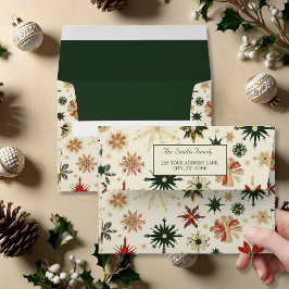 Moderne Vintage Weihnachtsschneeflocken