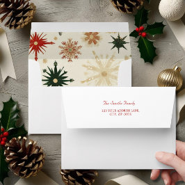 Moderne Vintage Weihnachtsschneeflocken