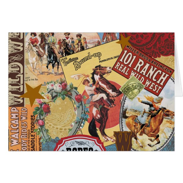 moderne Vintage Western Cowgirl (Vorderseite (Horizontal))