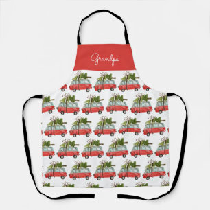 Moderne Vintage Wohnsiedlerfamilie van Weihnachtsb Schürze