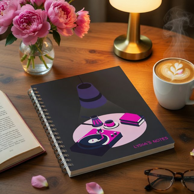 Moderne Vinyl-Kaffeetasse Personalisiertes Notizbu Notizbuch (Von Creator hochgeladen)