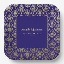 Moderne Violet-Lila- und Gold-Muster-Hochzeit