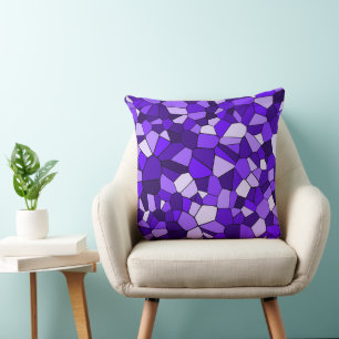 Moderne violette geometrische Mosaikmuster Kissen