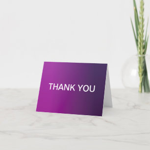 Moderne violette Gradient-Ombre & editierbarer wei Dankeskarte