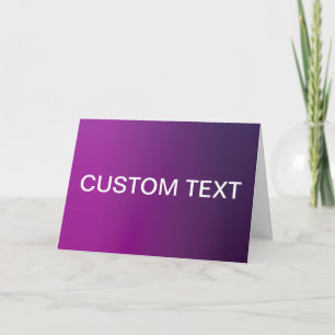Moderne violette Gradient-Ombre & editierbarer wei Karte