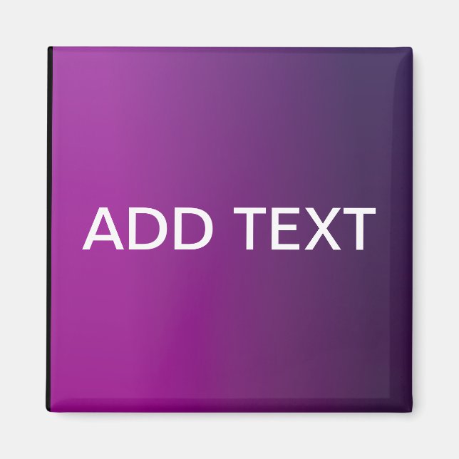 Moderne violette Gradient-Ombre & editierbarer wei Magnet (Vorne)