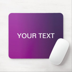 Moderne violette Gradient-Ombre & editierbarer wei Mousepad