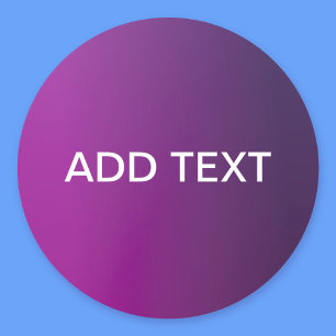 Moderne violette Gradient-Ombre & editierbarer wei Runder Aufkleber