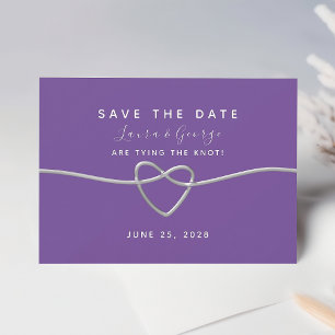 Moderne violette Hochzeit - Termin vormerken Save The Date