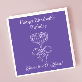 Moderne Violette jubelt bis 30 Jahre Geburtstag Na Serviette