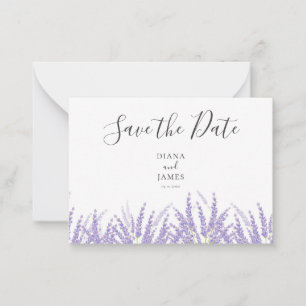 Moderne violette Schriftart QR-Code Save-the-Date- Mitteilungskarte