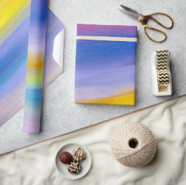 Moderne Violette und Goldene Strahlen-Abstraktion Geschenkpapier