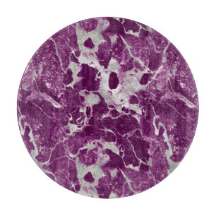 Moderne violette und silberne Marmor-Optik Schneidebrett