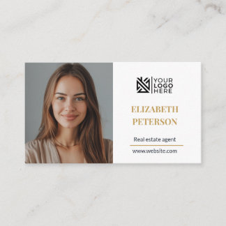 Moderne Visitenkarte Editierbare Vorlage Foto QR