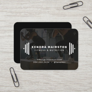 Moderne Visitenkarte für Fitness-Trainer mit Foto