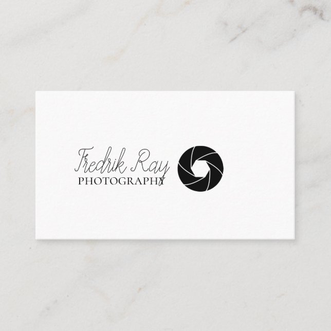 Moderne Visitenkarte für Fotografen (Vorderseite)
