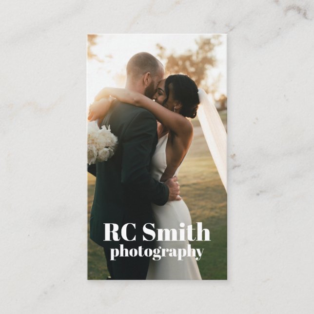 Moderne Visitenkarte für Fotografen (Vorderseite)