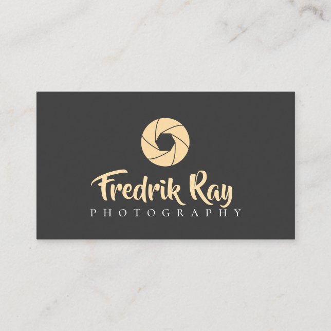 Moderne Visitenkarte für Fotografen (Vorderseite)