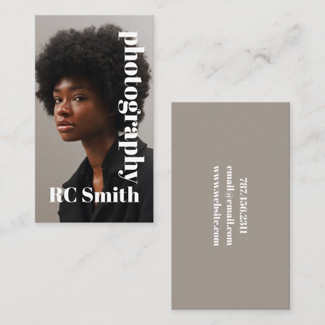 Moderne Visitenkarte für Fotografen (Vorne/Hinten)