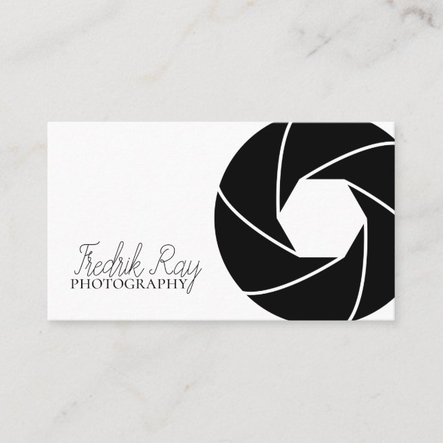Moderne Visitenkarte für Fotografen (Vorderseite)