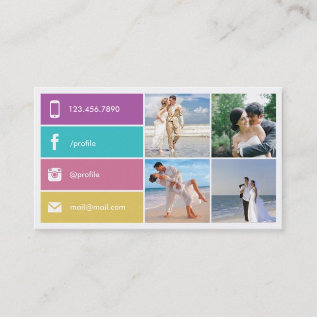 Moderne Visitenkarte für Fotografie (Vorderseite)