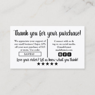 Moderne Visitenkarte für handgemachte Geschäfte