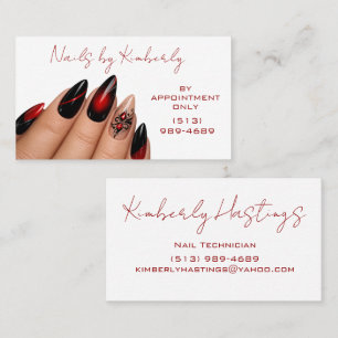 Moderne Visitenkarte für Nageldesigner