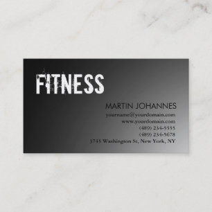 Moderne Visitenkarte für Personal Trainer in Grau