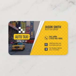 Moderne Visitenkarte für Taxifahrer