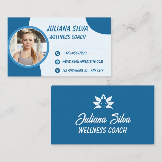 Moderne Visitenkarte für Wellness-Coach (Vorne/Hinten)