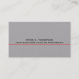 moderne Visitenkarte mit dünner roter Linie auf gr