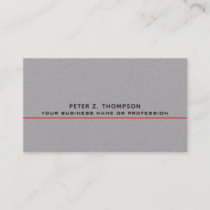 moderne Visitenkarte mit dünner roter Linie auf gr