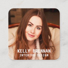 Moderne Visitenkarte mit Foto und Social Media