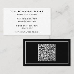 Moderne Visitenkarte mit QR-Code - Ihre Farben
