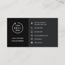 Moderne Visitenkarte mit Social-Media-Icons