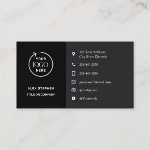 Moderne Visitenkarte mit Social-Media-Icons
