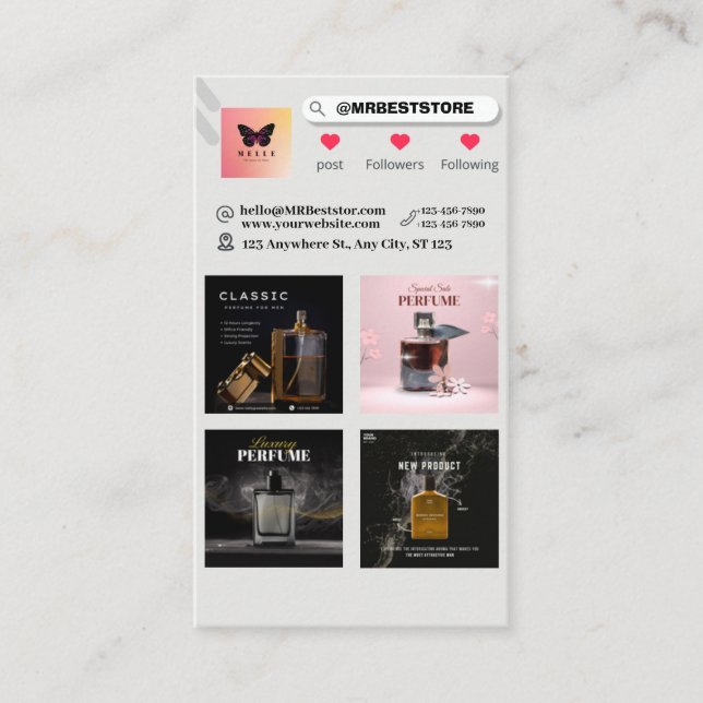 Moderne Visitenkarte QR Code Foto Collage Telefonnummerkarte (Vorderseite)