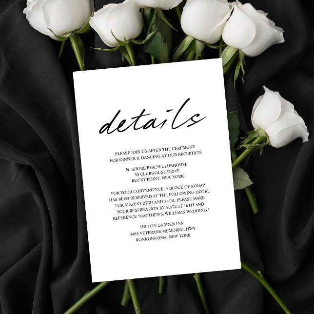 Moderne Vögel einer Feather-Hochzeit Details Begleitkarte (Von Creator hochgeladen)