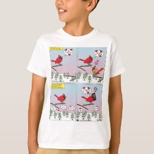 Moderne Vogelbalzrufe Comic T-Shirt