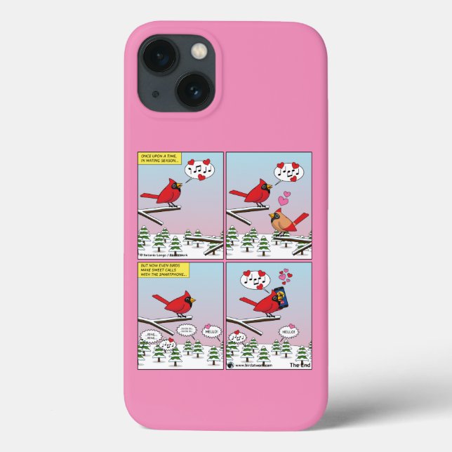 Moderne Vogelpaarung ruft Comic auf Case-Mate iPhone Hülle (Rückseite)