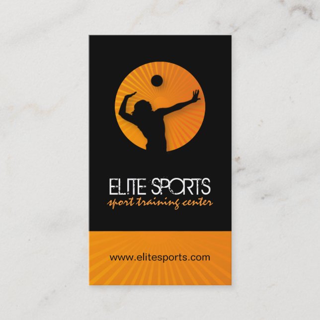 Moderne Volleyball-Visitenkarten Visitenkarte (Vorderseite)