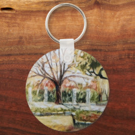 Moderne, von Hand gezeichnet Fallpark Natur Baum u Schlüsselanhänger