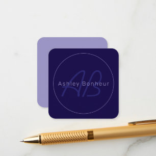 Moderne Vor- und Nachname mit Monogramm Begleitkarte