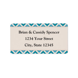 Moderne, vorbedruckte Blue Christmas Address Label Adressaufkleber